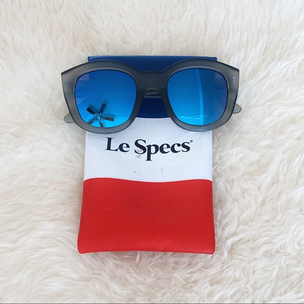 LE SPECS Blue Mirror Runaways Sunglasses
